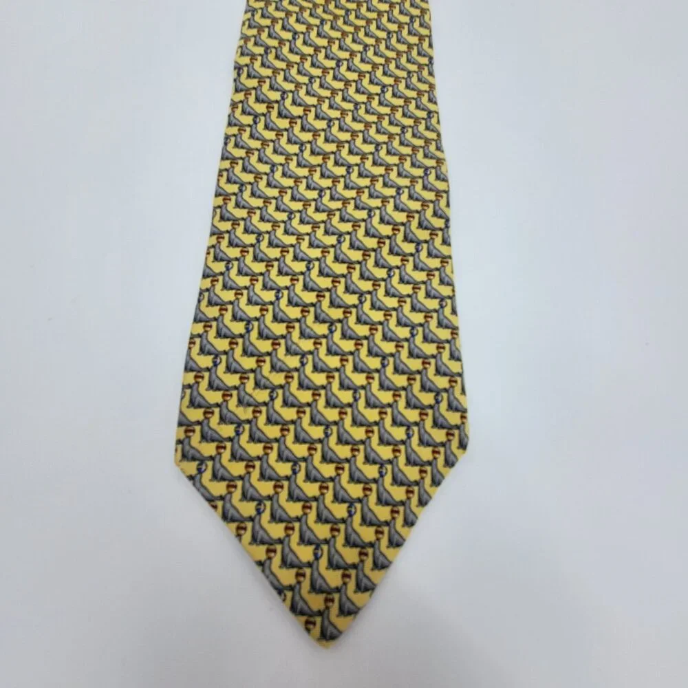 Museum Artifacts‎ Seal Tie Mens Necktie Tie 100% Silk Seals Yellow